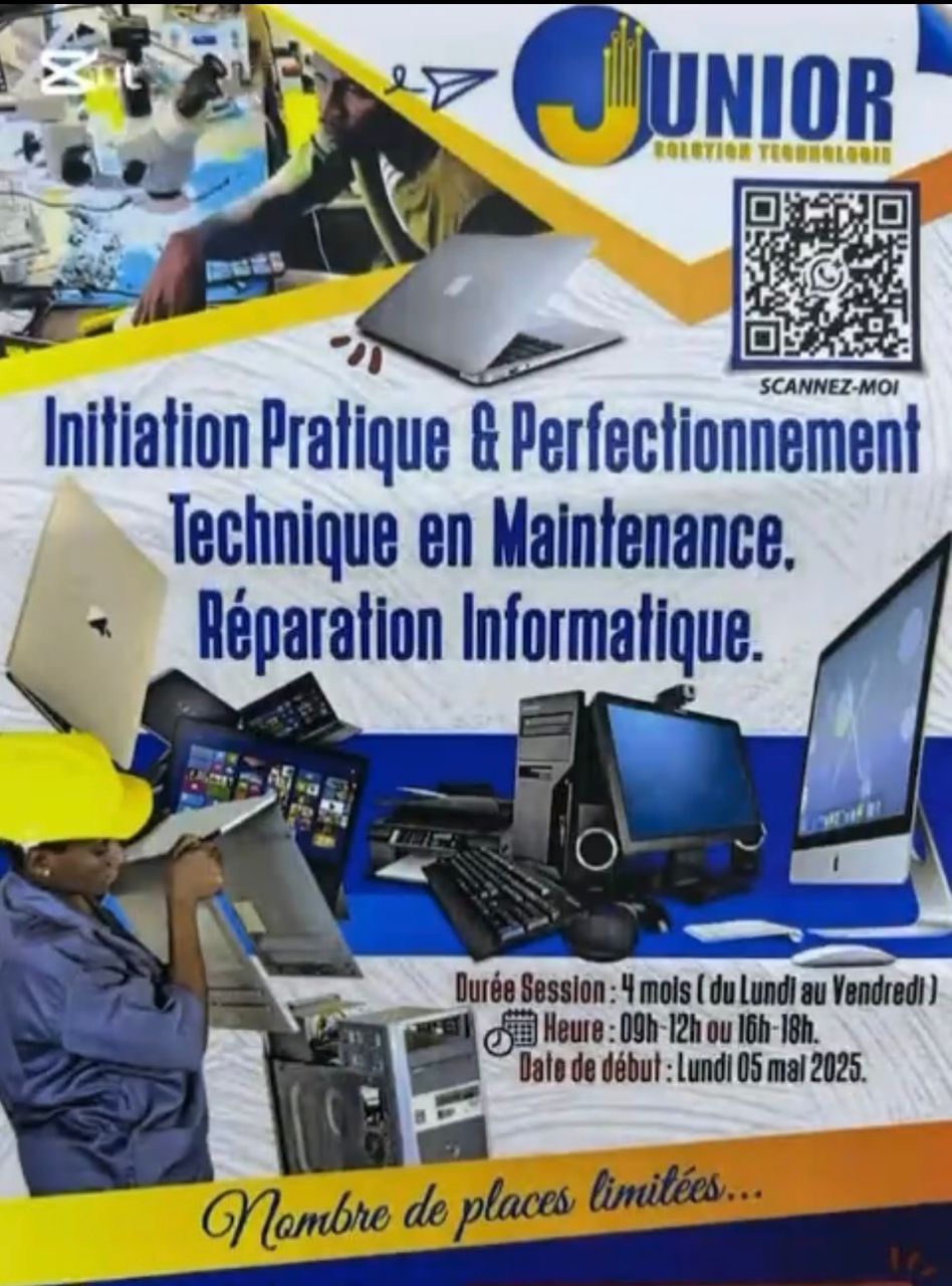 Plaquette de formation en maintenance informatique